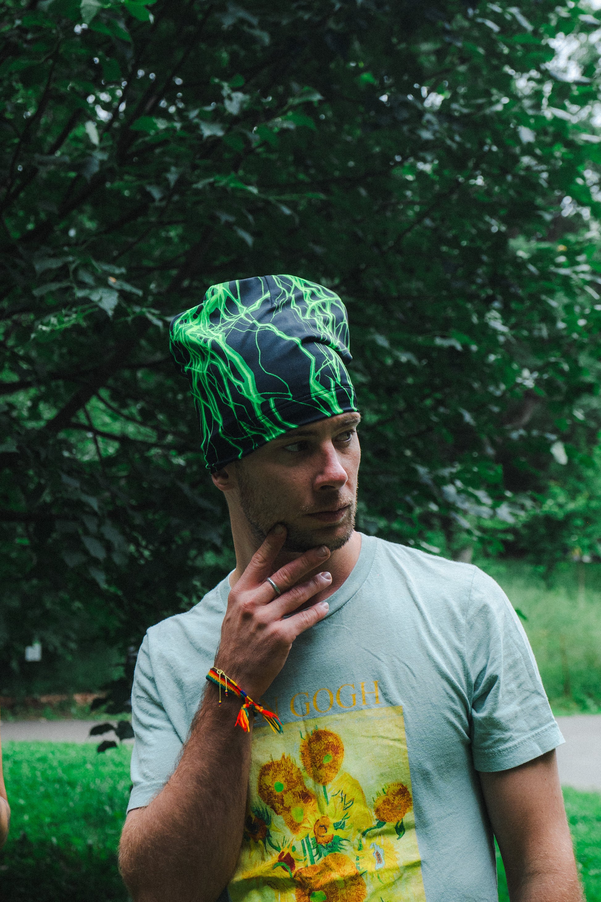 Roll Cap: Green Lightning